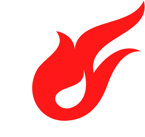 Triumphant Life Church logo background white, fire